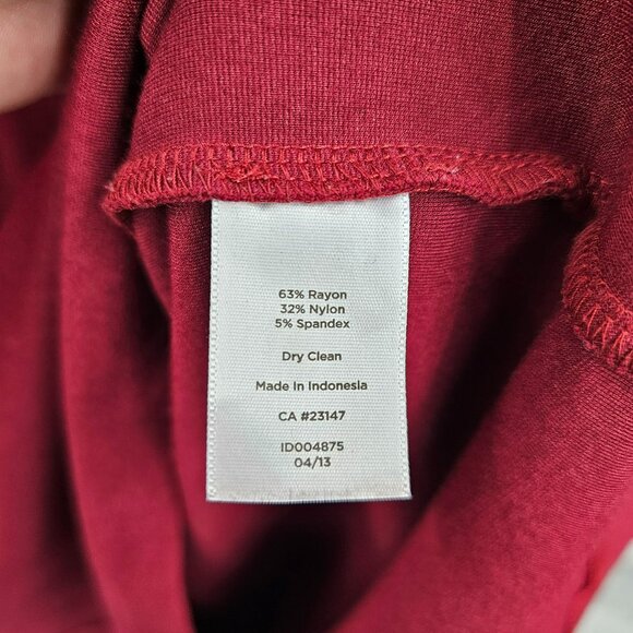 Talbots Colorblock Sheath Dress 16 Peach Red Burgundy Classic Colorful Plus Size - Picture 7 of 9